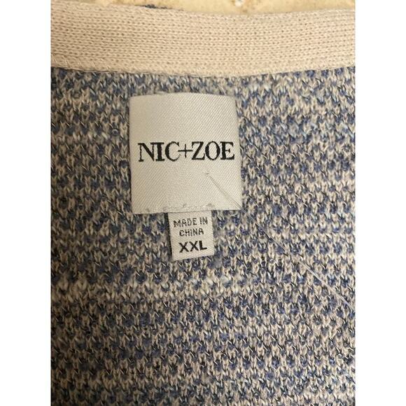 Nice+Zoe 1/2 Sleeve Sweater Womens XXL Cotton Blend cottage core Nautical Vneck - Picture 6 of 7